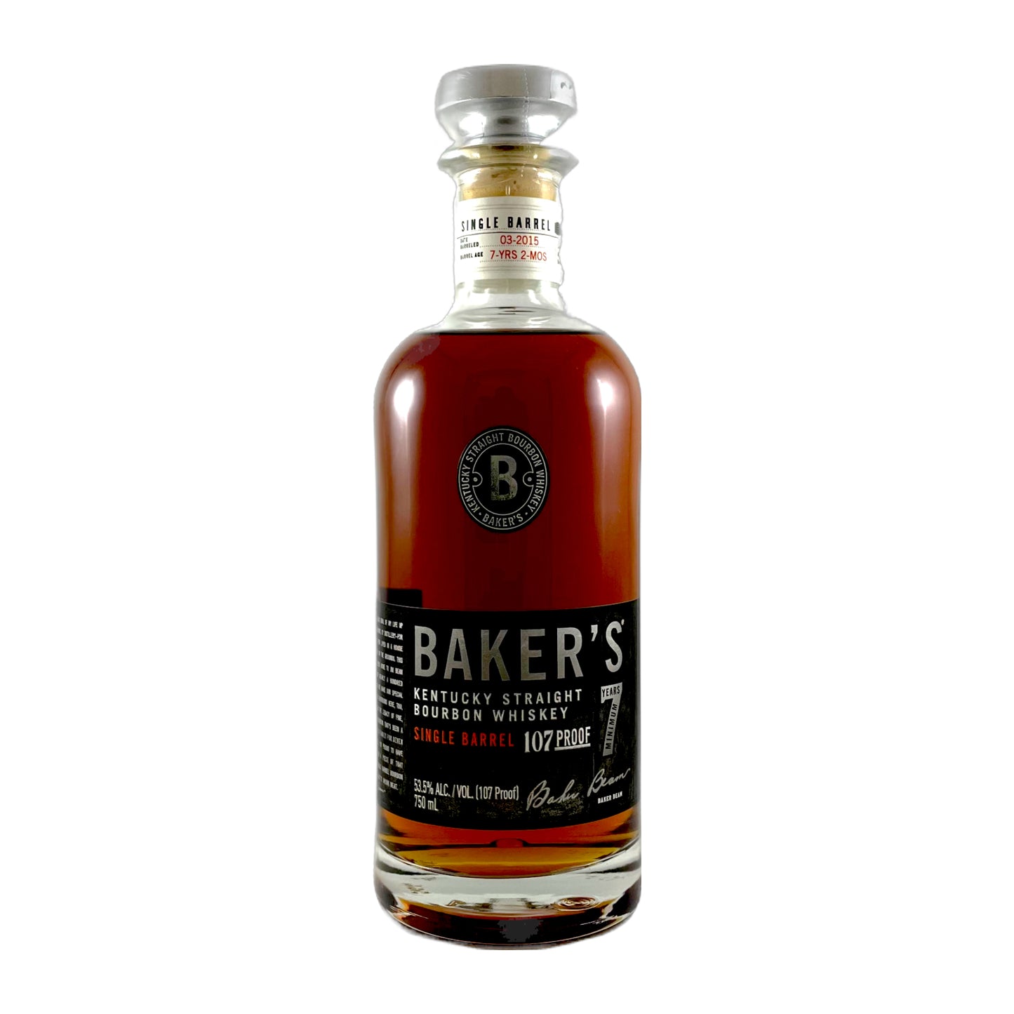 Baker's 7yr Single Barrel Bourbon 750ml